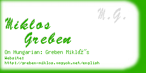 miklos greben business card